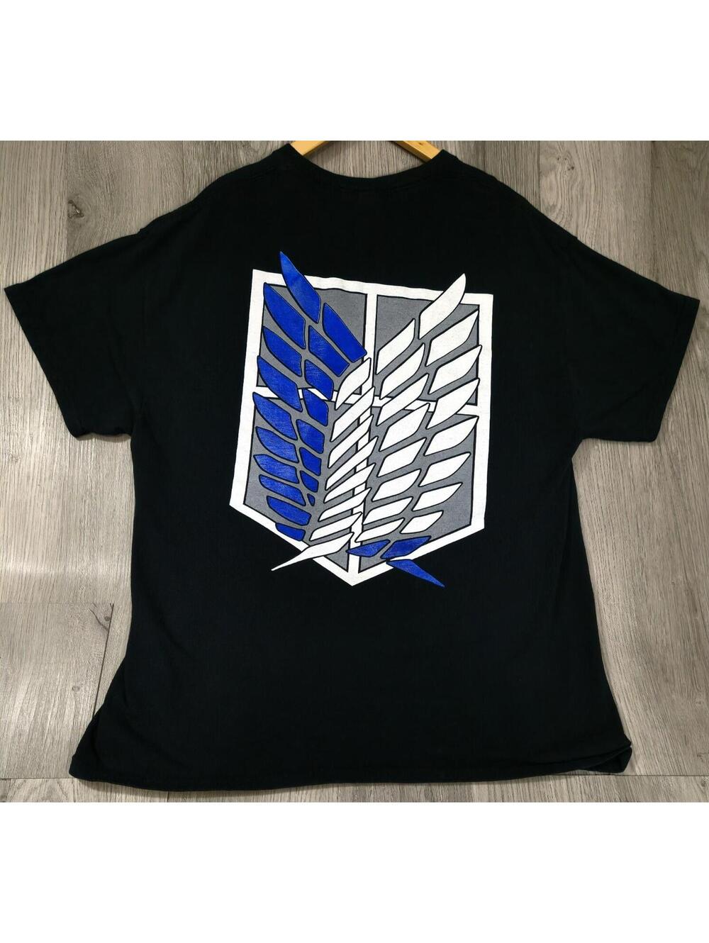 Vintage Style Attack On Titan T-Shirt Y2K Gildan Tag Size XL #12